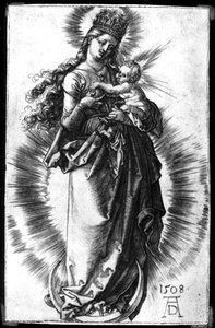 星空の王冠を持つ三日月の聖母子 作： Albrecht Dürer