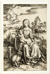 聖母子と猿 作： Albrecht Dürer