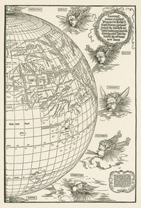 ヨハネス・スタビウス世界地図 作： アルブレヒト・デューラーまたはデューラー