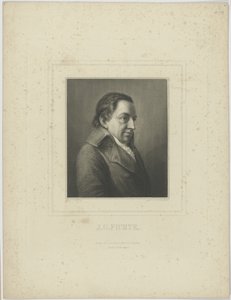 Johann Gottlieb Fichte 1762-1814 の肖像。 作： Albrecht Fürchtegott Schultheiss