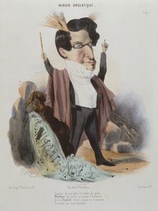 ヤコブ・マイヤービールの似顔絵（1791-1864）ドイツの作曲家 作： アルシード・ジョセフ・ロレンツ