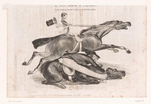 若い男が馬のコントロールを失う ジューン・グルーム・キ・ナ・パ・ラ・フォース・ド・レテニール・ソン・シュヴァル（オブジェクトのタイトル） Little Joys of Riding (シリーズタイトル) Les petits bonheurs de l