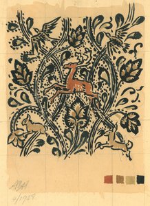 ウッドライフ、1928年4月（紙にガッシュ） 作： Alec Hunter