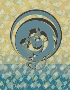 優雅な青い龍 作： 