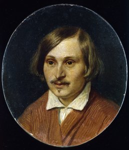 作家ニコラス ゴーゴリ (1809-1852) の肖像 (作者ニコライ ゴーゴリの肖像)。 Alexander Andreyevich Ivanov（1806-1858）による絵画、キャンバスに油彩