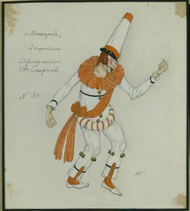 演劇の衣装デザインM.レルモントフ作、1917年 作： Aleksandr Jakovlevic Golovin