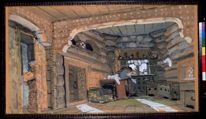 N.Rimsky Korsakov (Rimsky-Korsakov) (1844-1908) によるオペラ The Pskov Maiden の準備セット (1844-1908). 作： Aleksandr Jakovlevic Golovin