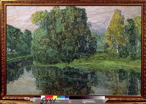 アイランド（島）。 Alexander Yakolevich Golovin (Alexander Golovin) (1863-1930) による絵画、厚紙にガッシュとパステル、ロシアの芸術、19 世紀後半から 20 世紀初頭。 State United Art Museum、コストロマ (ロシア)。