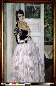 アレクサンダー・ヤコブレヴィッチ・ゴロビン（アレクサンダー・ゴロビン）（1863-1930）による「バルコニーの若いスペイン人女性」の絵画（1863-1930）1911年国立ロシア美術館、サンクトペテルブルク
