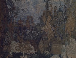 バレエの舞台デザイン、I。Stravinsky作のFirebird、1910年