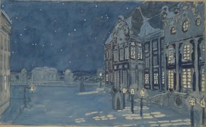 冬の宮殿。オペラの舞台デザインA.コレシェンコ作の氷の家、1901 作： Aleksandr Jakovlevic Golovin