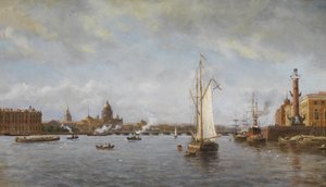 ヴァシリエフスキー島のネヴァの眺め、1898 作： Aleksandr Karlovich Beggrov