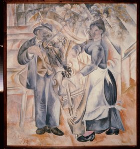 ミュージシャン。 Alexander Vasilyevich Shevchenko（Alexander Shevchenko）（1883-1948）による絵画、キャンバスに油彩 作： Aleksandr Vasilievich Shevchenko