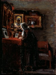 宗教的な祝宴の前に』。   作： Aleksei Fyodorovich Afanasyev