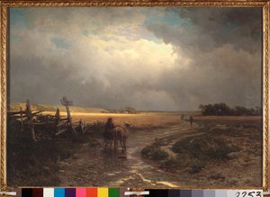 The Thaw (Thaw) - Alexei Kondratyevich Savrasov (Savrasov) (1830-1897) 作、キャンバスに油彩 作： Alexei Kondratjewitsch Sawrassow
