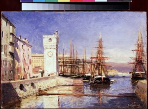 サヴォーナ（サヴォーナ）（イタリア）。 Alexei Petrovich Bogolyubov (Bogoliubov または Bogolioubov) (1824-1896) による絵画。 キャンバスに油彩