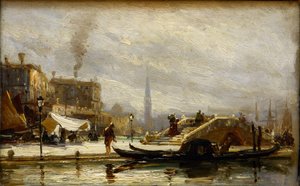 鉄道駅近くのベニスNoon par Bogolyubov (Bogolioubov), Alexei Petrovich (1824-1896) 作： Aleksei Petrovich Bogolyubov