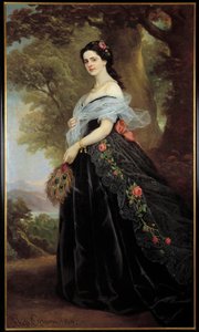 ジュリエット・コッティ伯爵夫人の肖像 アレクサンドロ・オッサーニ作（19世紀） 1869年 フィレンツェ近代美術館所蔵