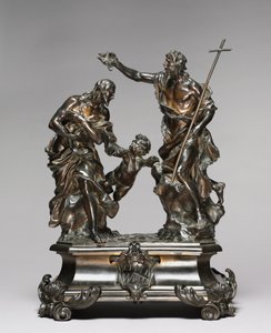 1645年から46年に設計された、おそらく1650年から55年に作られたキリストの洗礼 作： Alessandro Algardi