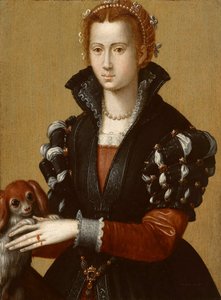 トレドのエレノアの肖像（Eleonore de Tolede 作： Alessandro Allori