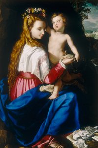 聖母と子 作： Alessandro Allori