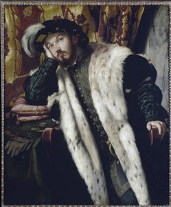 チェザレソ伯爵の肖像（油彩・キャンバス 作： Alessandro Bonvicino Moretto