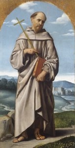 セントフランシス、1529年頃（キャンバスに油彩） 作： Alessandro Bonvicino Moretto