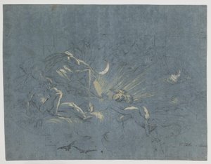 セレーネとエンディミオン、天井画のデザイン 作： Alessandro Gherardini