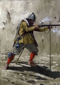 Um tercio, um navio da infantaria espanhola entre 1534 e 1704. Desenho de Alessandro Lonati 作： アレッサンドロ・ロナティ