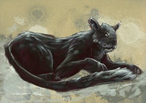 Upeita hirviöitä ja olentoja, kryptozoologia: Exmoorin Beten esitys, nähty Devonissa ja Somersetissä Englannissa - Alessandro Lonatin piirustus, 2012 作： アレッサンドロ・ロナティ