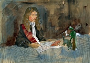 French writer Jean de la Fontaine looking at his characters of his fables Illustration by Alessandro Lonati   1458693   ja       japanese Successfully Translated  Original: Lady Fortescue Translat: Lady Fortescue 1436278 ja japanese Successfully Translated 作： Alessandro Lonati