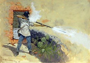 イタリアのキャンペーン: オーストリア-ハンガリー帝国のフランソワ=ジョセフ (フランソワ・ジョセフ) 1 世と、ナポレオン 3 世とヴィクトル・エマヌエル 2 世 (ヴィクトル・エマヌ 作： アレッサンドロ・ロナティ