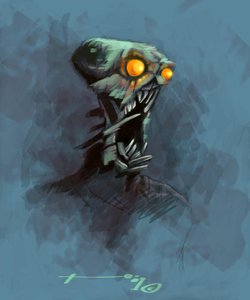 伝説の生き物: チュパカブラス、南米の吸血鬼 作： Alessandro Lonati