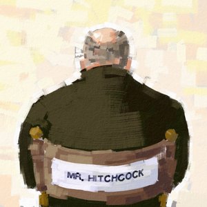 Retrato do diretor Alfred Hitchcock, 2023 (ilustração) 作： アレッサンドロ・ロナティ