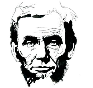 エイブラハム・リンカーンの肖像 (1809-1865) アメリカ合衆国大統領 (アメリカ大統領エイブラハム・リンカーンの肖像)