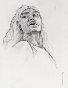 海賊 (私掠船) の肖像画または船員の胸像。 アレッサンドロ・ロナティの絵。