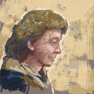 科学者ドロシー・メアリー・クロウフット・ホジキンの肖像（イラスト） 作： Alessandro Lonati