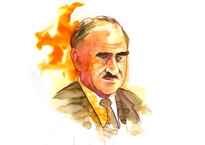 エンジニアのルイ・アルマン (1905-1971) の肖像 作： Alessandro Lonati