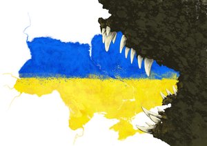ロシアはそれを食べるためにウクライナを攻撃します, 2022 (イラスト)