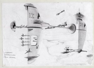 サイエンス フィクションのイラスト: 船で宇宙の宇宙基地。 アレッサンドロ・ロナティの絵 作： アレッサンドロ・ロナティ