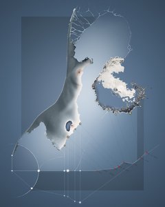 ロシアに攻撃されたウクライナ、2022年（イラスト） 作： Alessandro Lonati