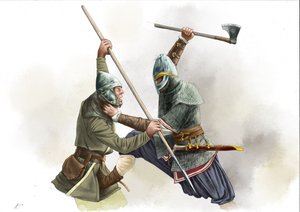 バイキングの戦士の戦い