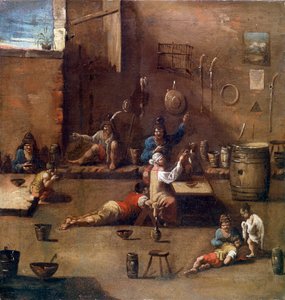 犬の訓練、c1690-1745 作： Alessandro Magnasco