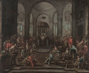 シナゴーグの内部、c。 1725-1735。 作： Alessandro Magnasco