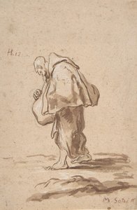 立っている巡礼者修道士。 1705-20。 作： Alessandro Magnasco