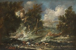 テンペスト、1710〜1720年頃 作： Alessandro Magnasco