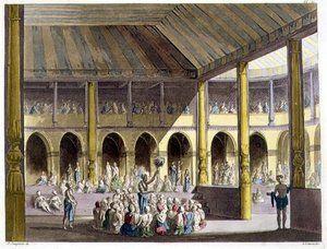 ラーマ神への賛美を歌うバラモンたち、Giulio Ferrario（1767-1847）が編纂した「Il costume antico e moderno...」より。ローマ 作： Alessandro Sanquirico