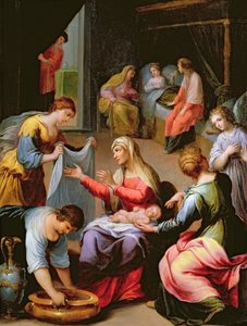 聖母の誕生 作： Alessandro di Agostino Casolani