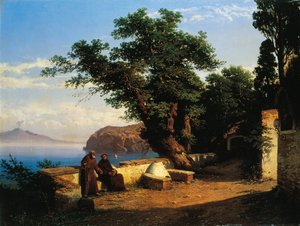 修道院の前で 作： Alessandro la Volpe