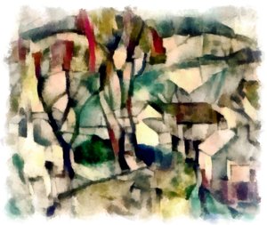 ビュー（緑）＃24,2016、 作： Alex Caminker